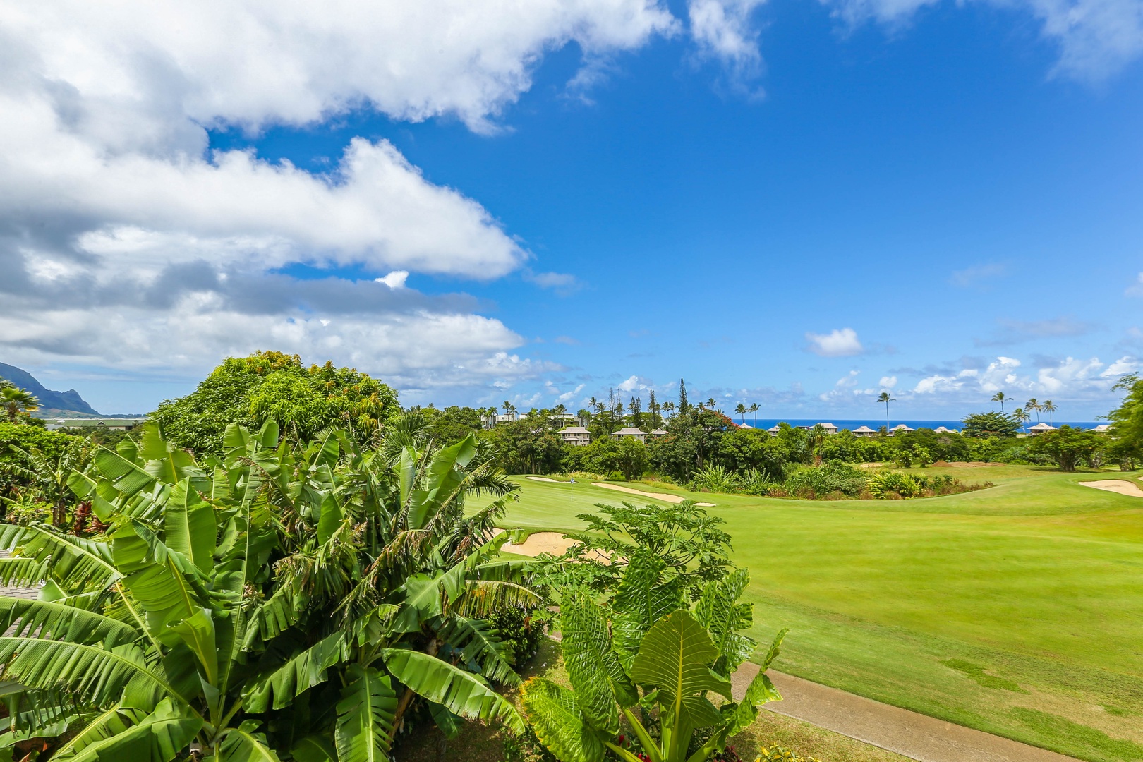 Princeville Vacation Rentals, Hokulani Villa - Enjoy the direct view of the Makai Golf Course.