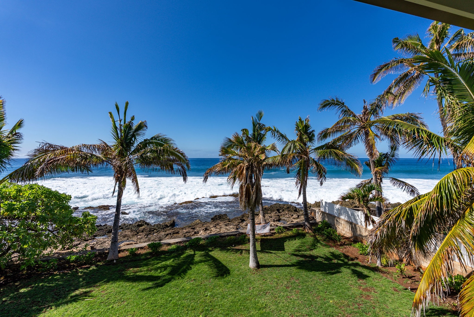 Waianae Vacation Rentals, Oceanfront Luxury Dream Estate - Oceanfront palms and tide pool views just steps from the backyard oasis.