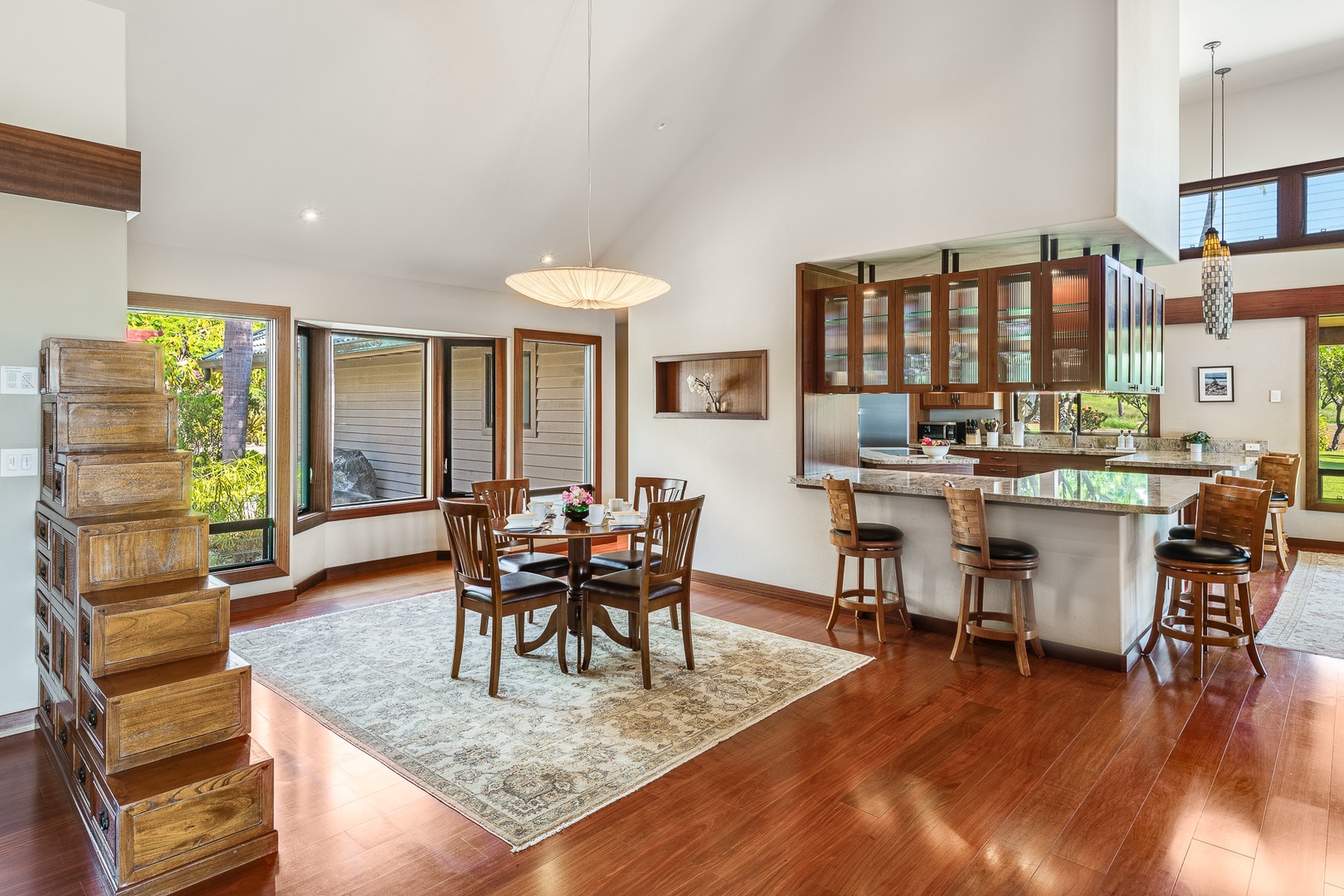 Kamuela Vacation Rentals, Olomana Hale at Kohala Ranch - A four person dining table has been recently added to accommodate indoor dining along with the six bar stools