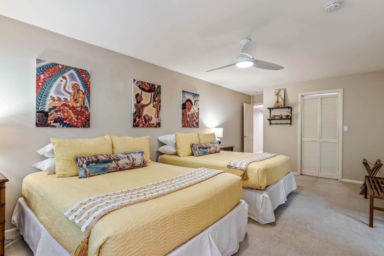 Honolulu Vacation Rentals, Hale Ola - Guest bedroom 3 offers 2 queen beds