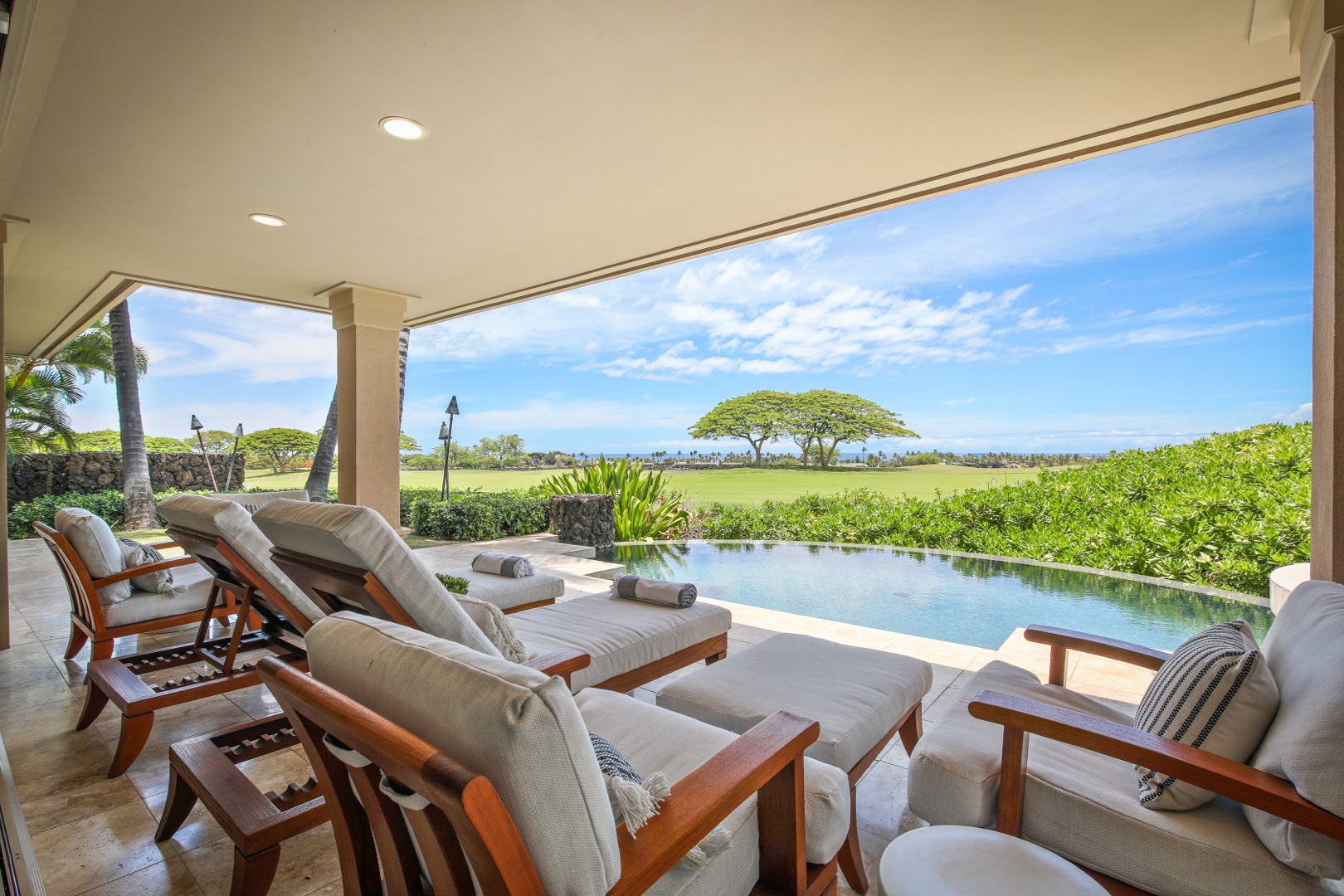 Kailua Kona Vacation Rentals, 4BD Pakui Street (147) Estate Home at Four Seasons Resort at Hualalai - Sit back, relax and enjoy the view.