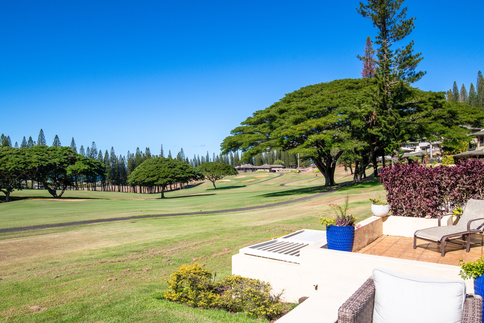 Lahaina Vacation Rentals, Kapalua Golf Villas 15P3-4 - Panoramic views at the lanai