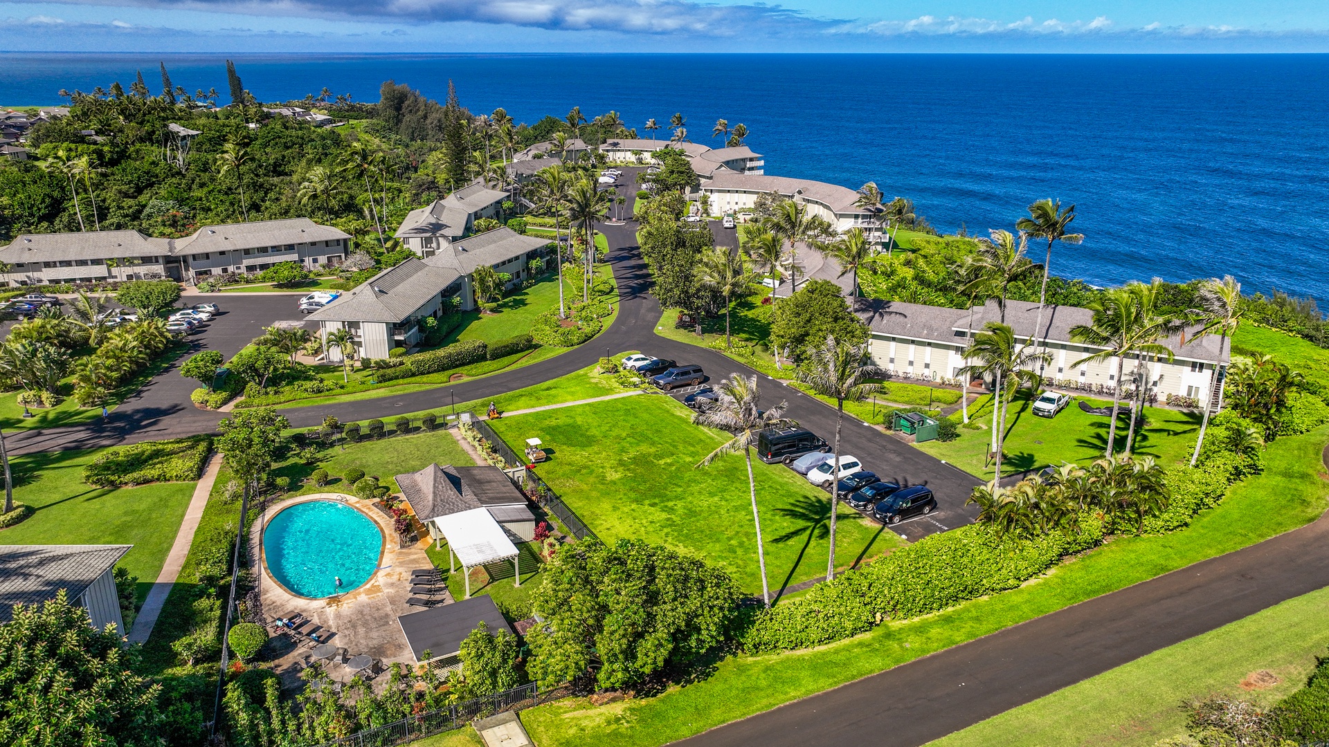 Princeville Vacation Rentals, Alii Kai 7201 - There is a parking space in front of the building.