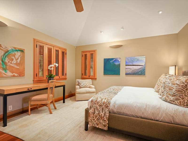 Kamuela Vacation Rentals, 5BD Estate Home at Mauna Kea Resort - 2nd Primary Bedroom -1 (2nd flr)