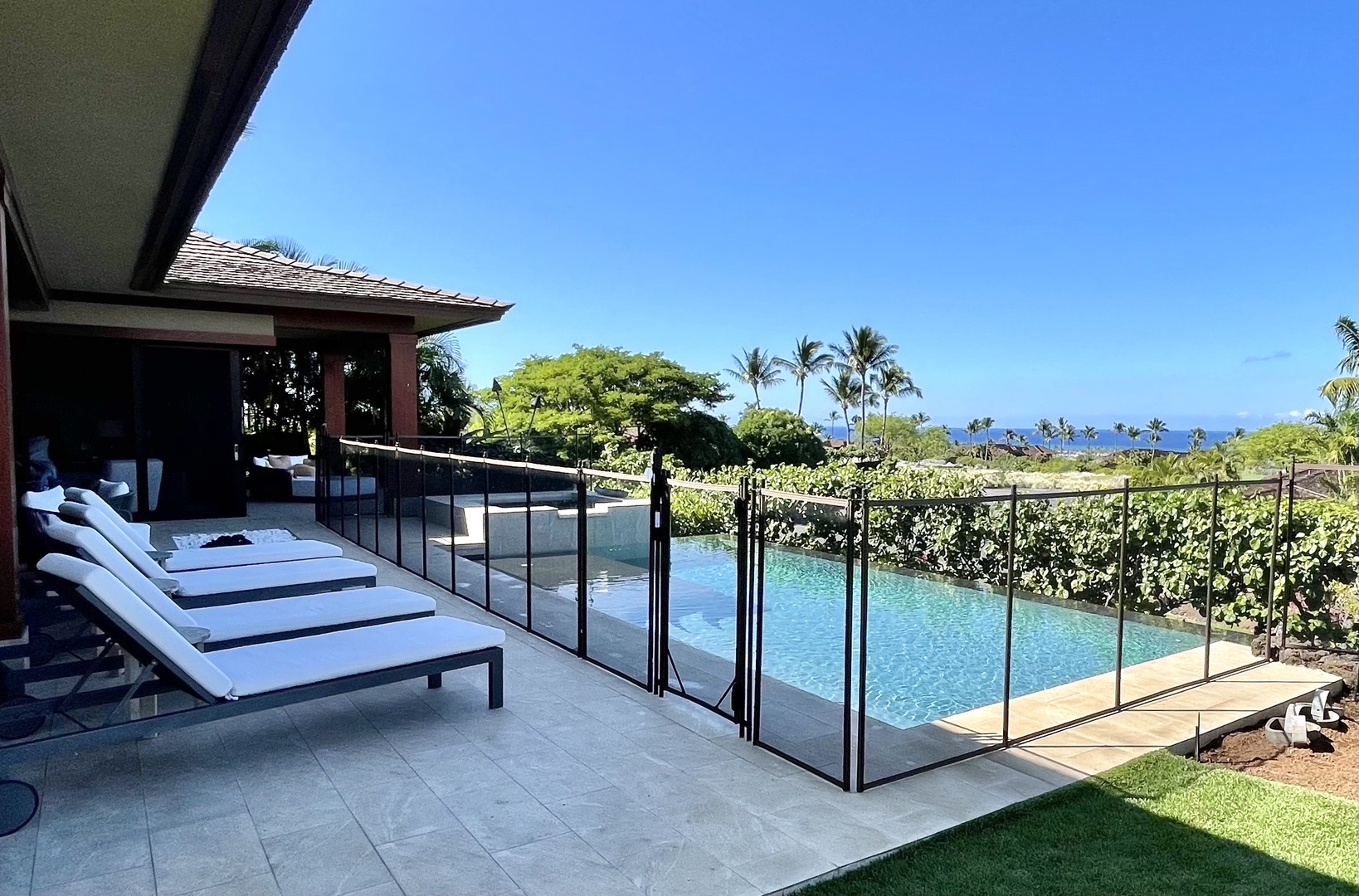 Kailua Kona Vacation Rentals, 4BD Kulanakauhale (3558) Estate Home at Four Seasons Resort at Hualalai - A child safety fence can be erected around the private pool by request (set-up fee applies).