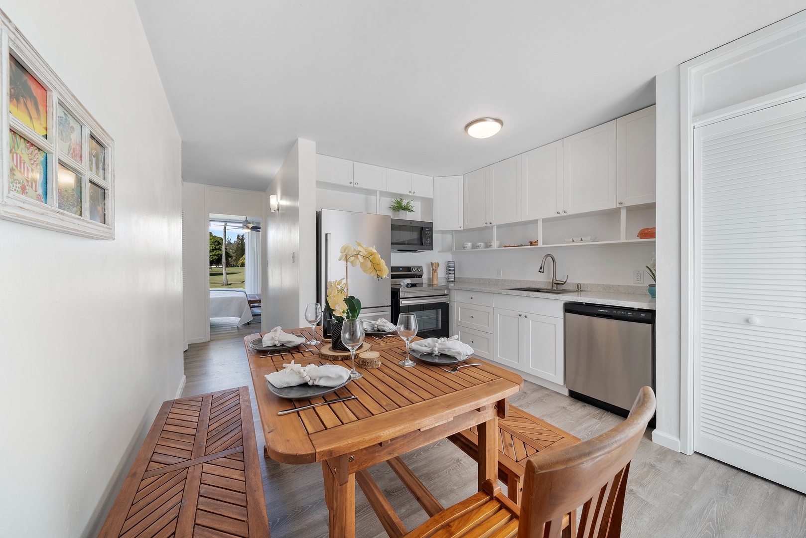 Kahuku Vacation Rentals, Kuilima Estates West #85 - Full size kitchen with dining table.