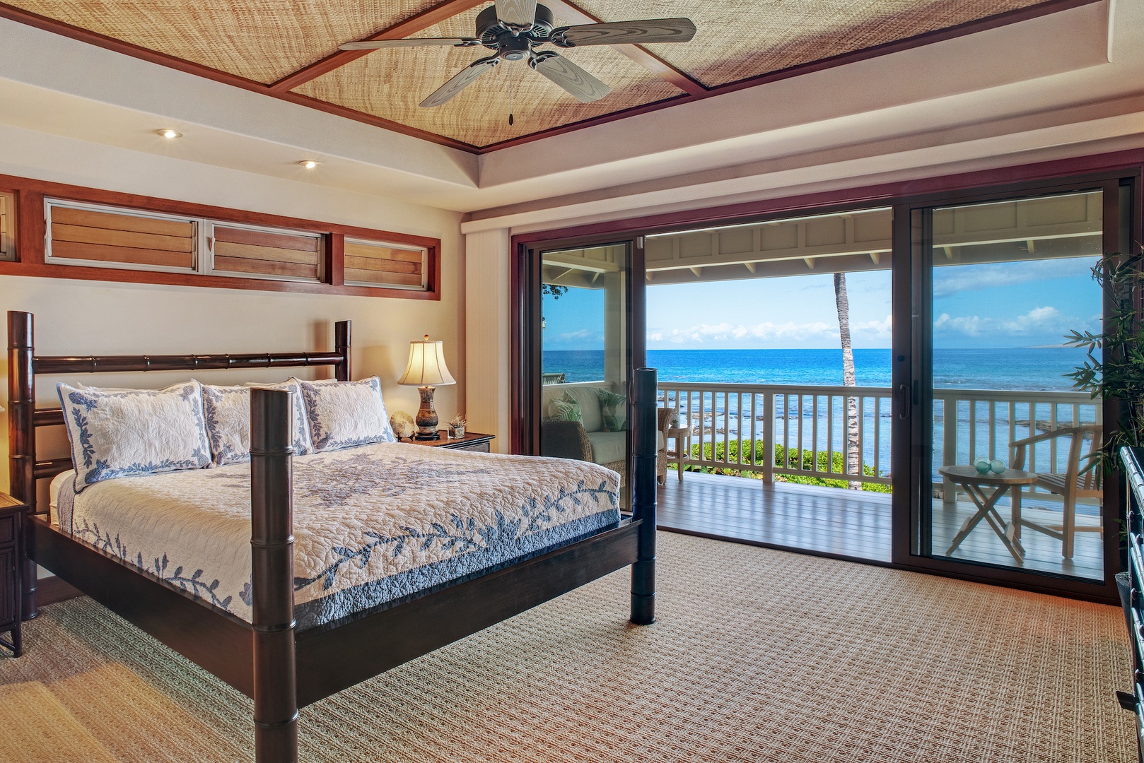 Kamuela Vacation Rentals, 3BD Estate Home at Puako Bay (10D) - Upstairs Primary Bedroom w/ King Bed Alternative View