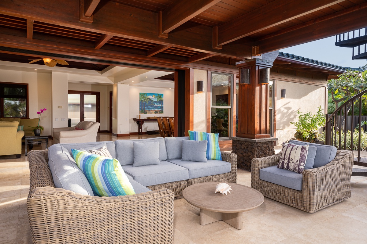 Kamuela Vacation Rentals, Mauna Lani Champion Ridge 22 - Sip a cocktail with friends on this comfy couches