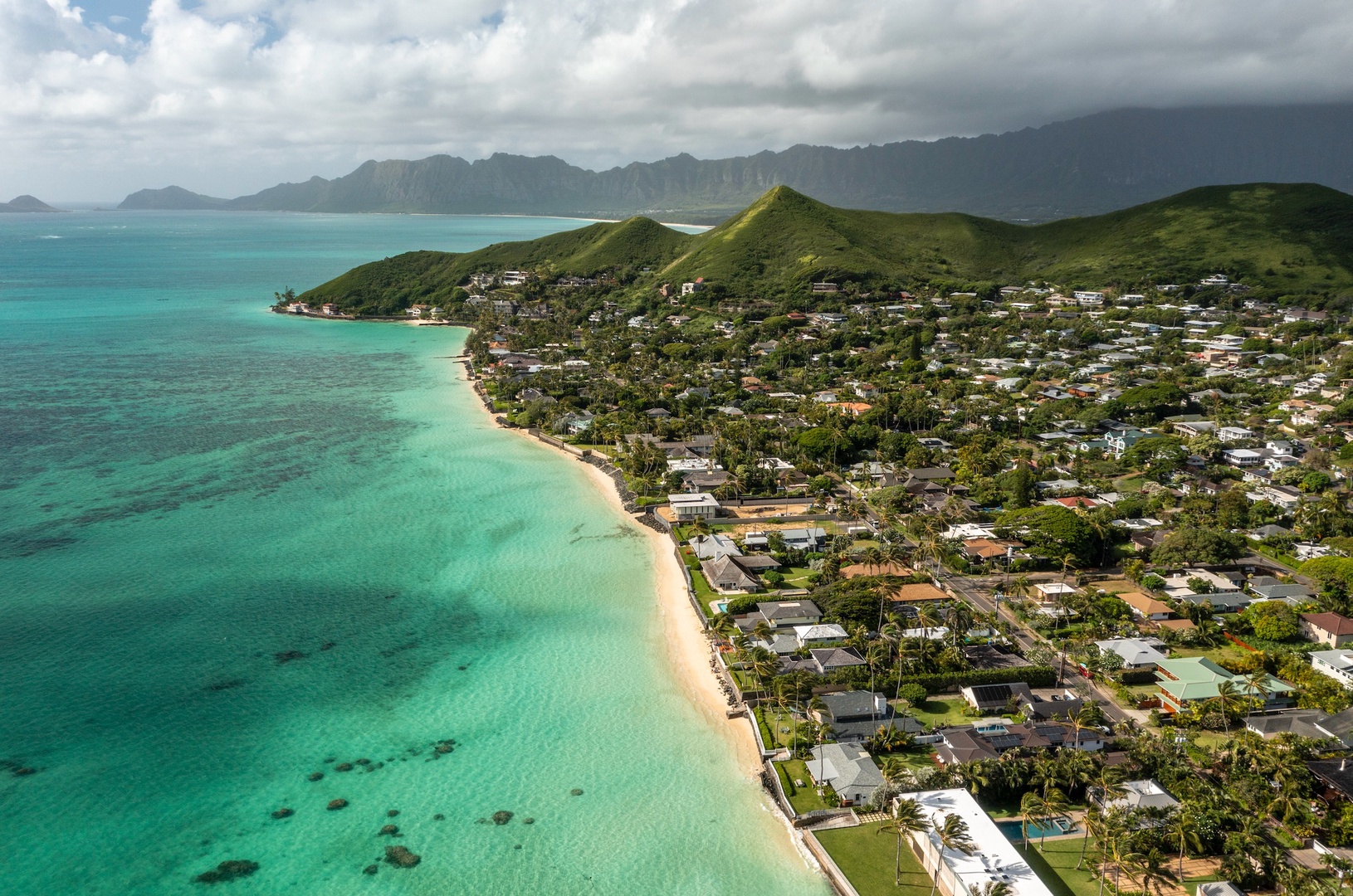 Kailua Vacation Rentals, Mokulua Seaside - Aerial shot of the location