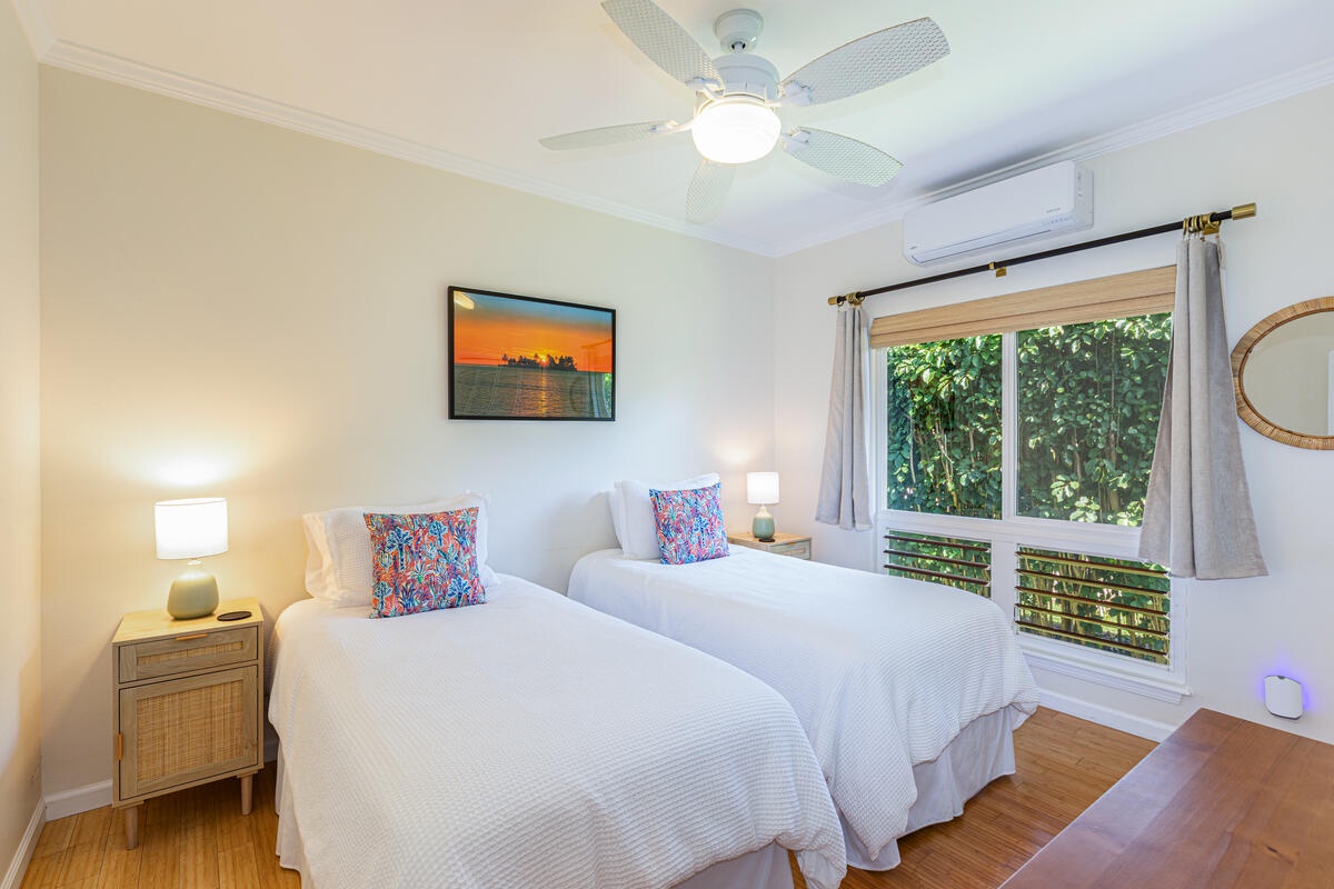 Princeville Vacation Rentals, Hale Cassia - Guest Bedroom with Twin Beds