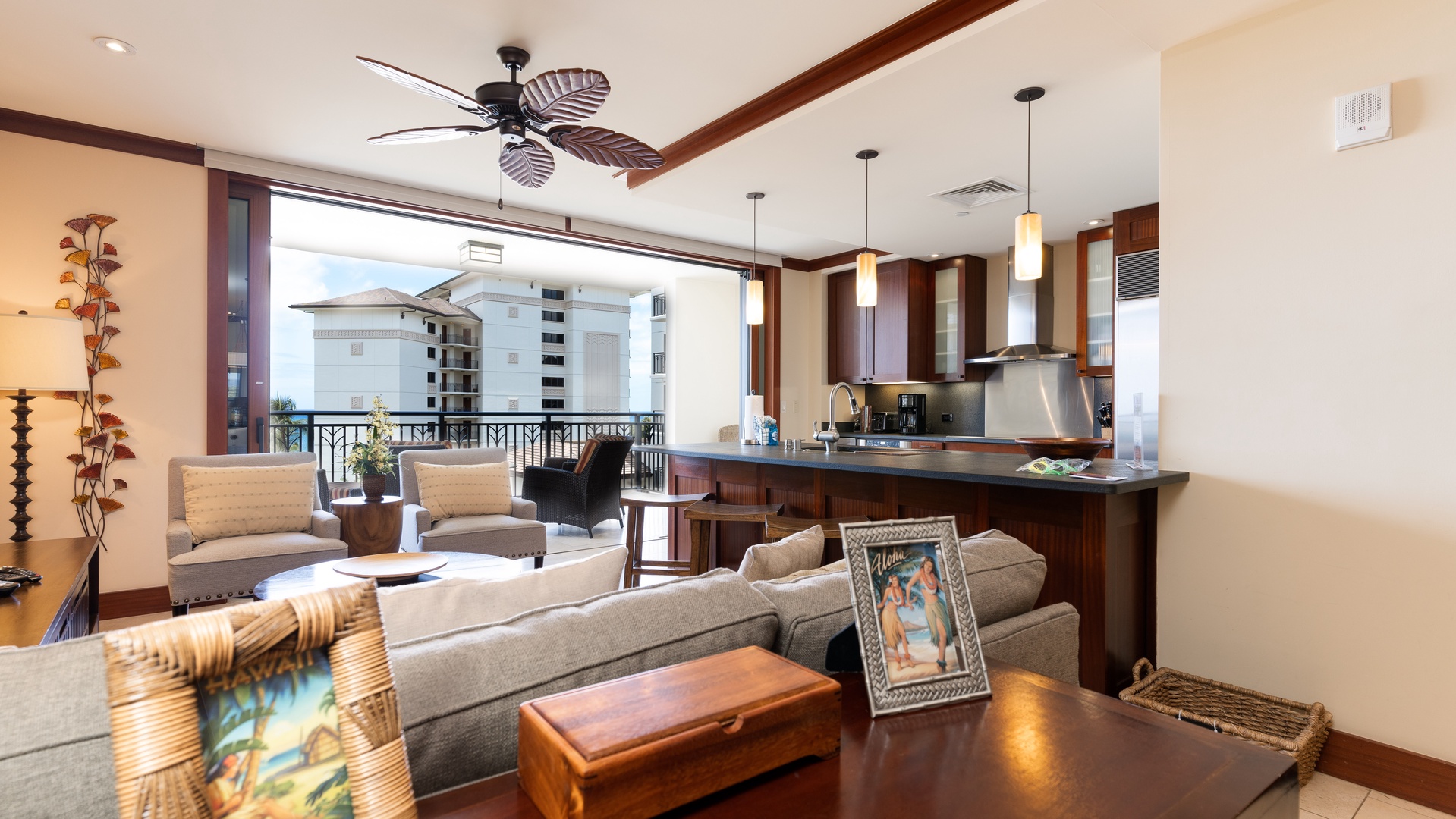 Kapolei Vacation Rentals, Ko Olina Beach Villas O603 - Lounge and enjoy a peaceful stay in an open floor plan.