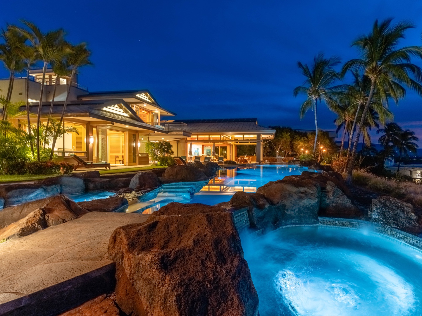 Kamuela Vacation Rentals, Mauna Kea Resort Bluffs 22 - The Beach House - Let the warmth of the spa melt away stress, day or night.