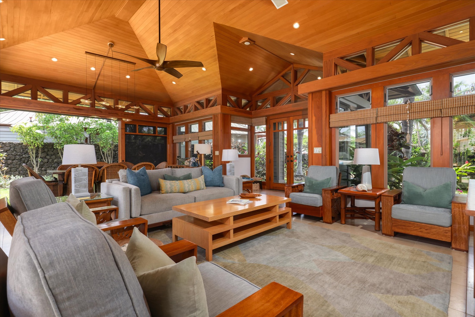 Kamuela Vacation Rentals, 3BD Na Hale 3 at Pauoa Beach Club at Mauna Lani Resort - Settle into the living room together and let the conversation outlast the afternoon.