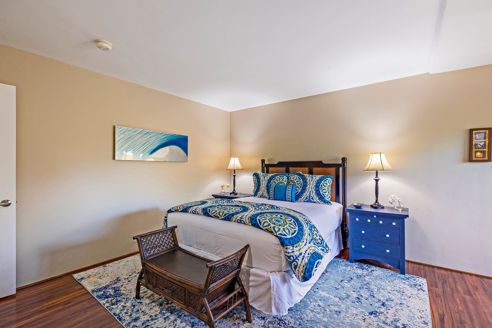 Lahaina Vacation Rentals, Kaanapali Royal Q-202 - The cozy second guest suite has a king-sized bed.