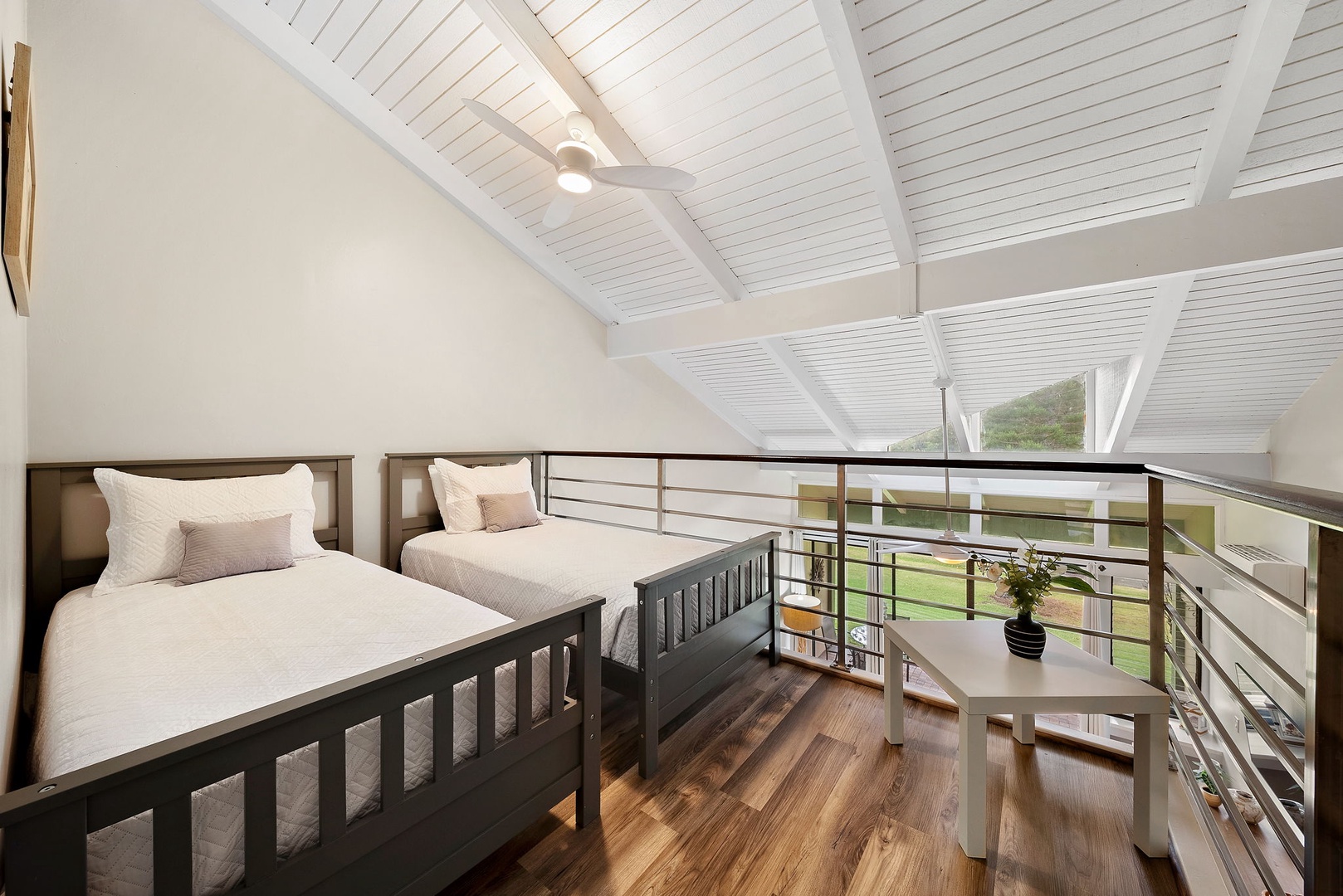 Kahuku Vacation Rentals, Kuilima Estates West #120 - Two twin sized beds in the loft.