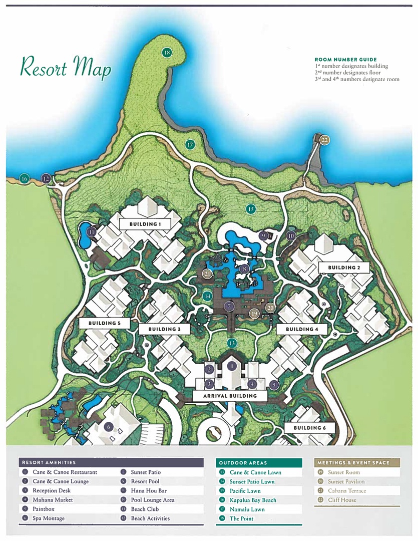 Kapalua Vacation Rentals, Ocean Dreams Premier Ocean Grand Residence 2203 at Montage Kapalua Bay* - Montage Kapalua Bay Resort Map