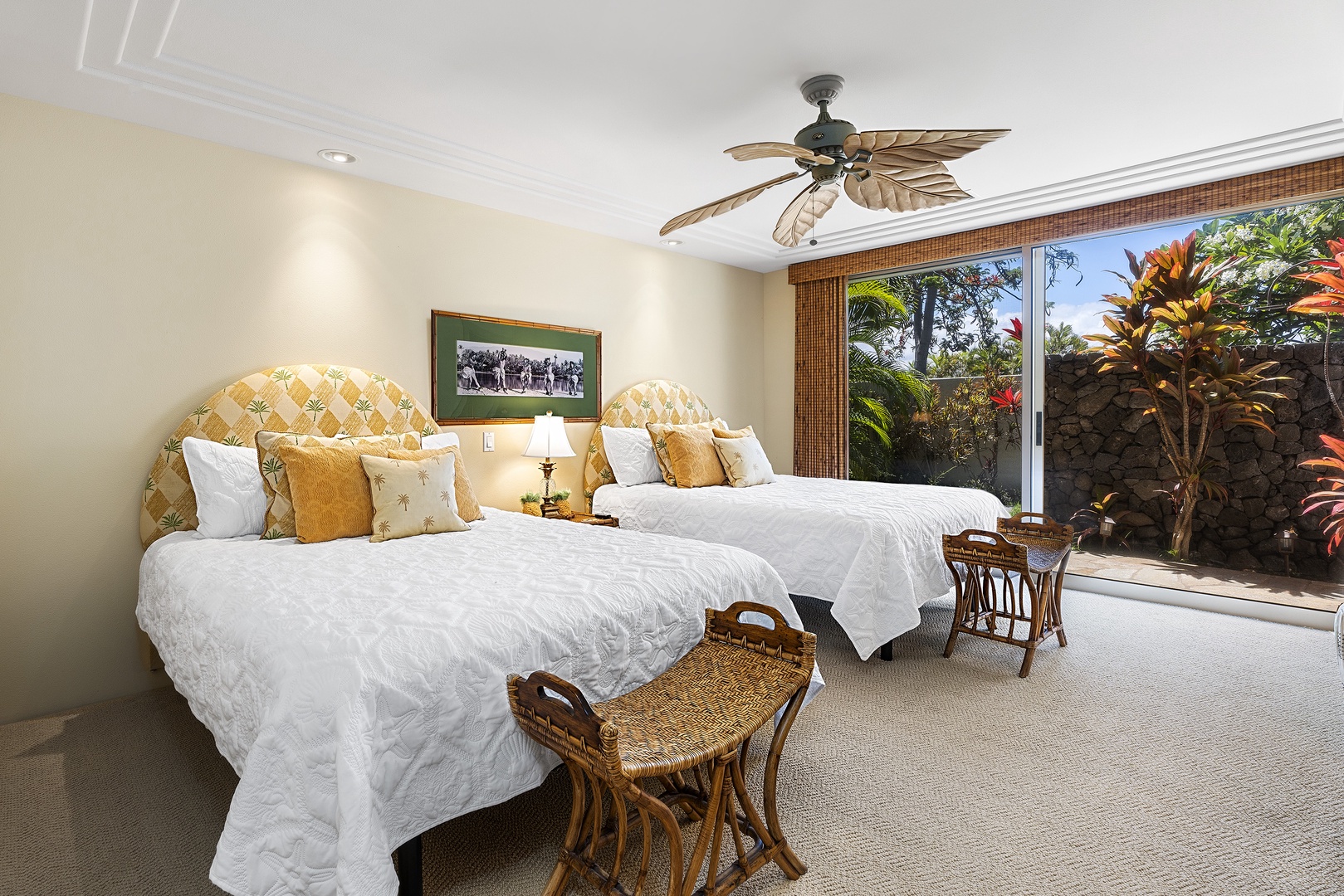 Kamuela Vacation Rentals, Champion Ridge #35 - Guest bedroom equipped with 2 Queen beds
