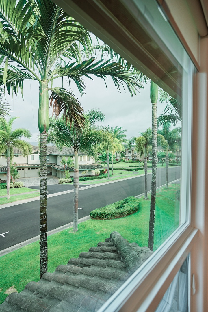 Princeville Vacation Rentals, Hale Kai - Wake up to swaying palms and tropical views from your window, where island tranquility meets residential charm.