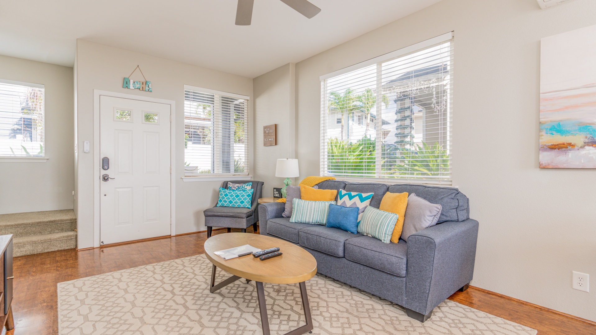 Kapolei Vacation Rentals, Makakilo Elele 48 - A plush couch awaits for your favorite movie/show.