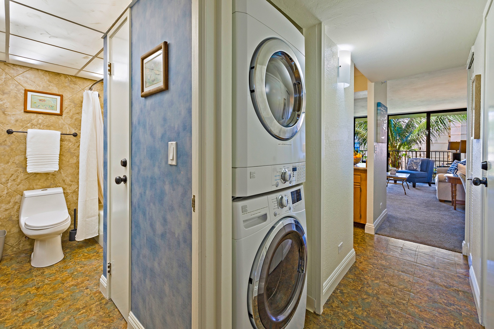 Lahaina Vacation Rentals, Kaanapali Shores 544 - This unit features a convenient in-suite washer and dryer, making it easy to keep your wardrobe fresh throughout your stay.