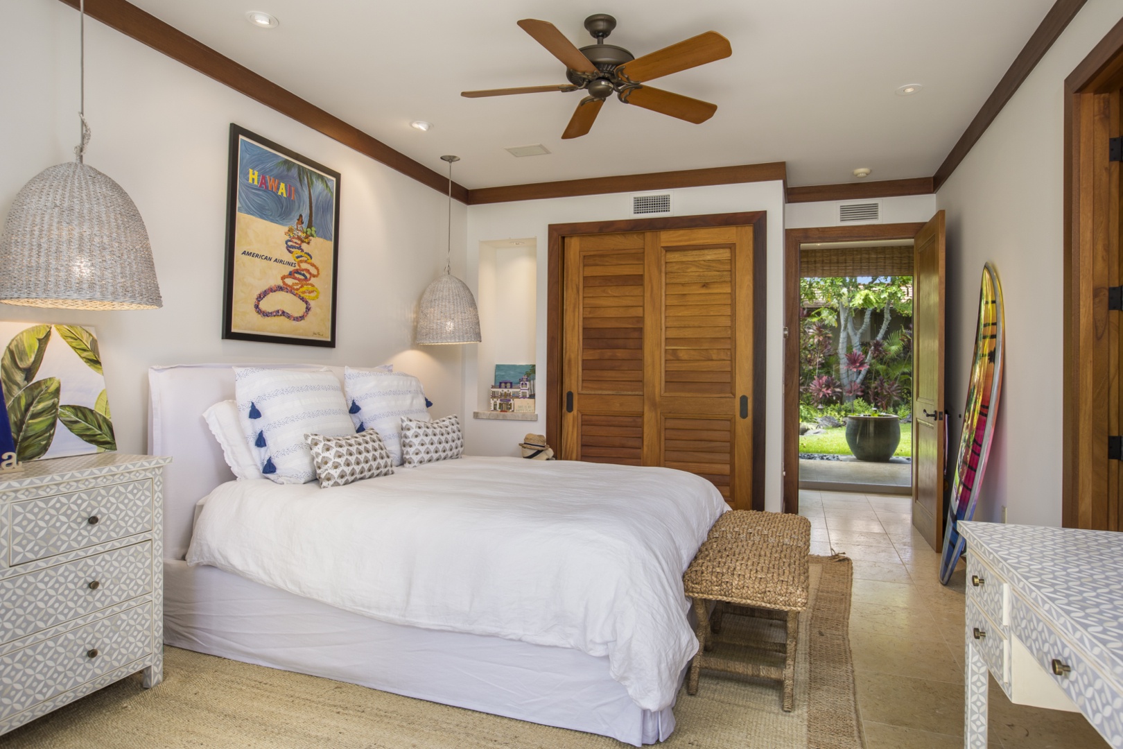Kailua Kona Vacation Rentals, 4BD Kahikole Street Estate (218) at Hualalai Resort - Alternate view featuring the exterior courtyard entrance