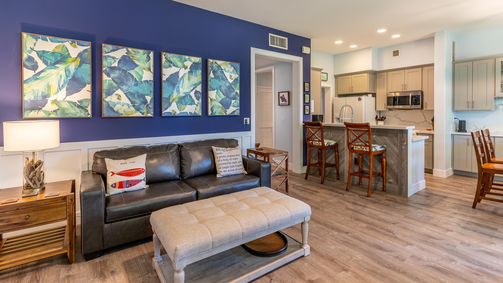 Kapolei Vacation Rentals, Coconut Plantation 1214-2 Aloha Lagoons - Sink in to the plush seating with your favorite book or cards for a game night.