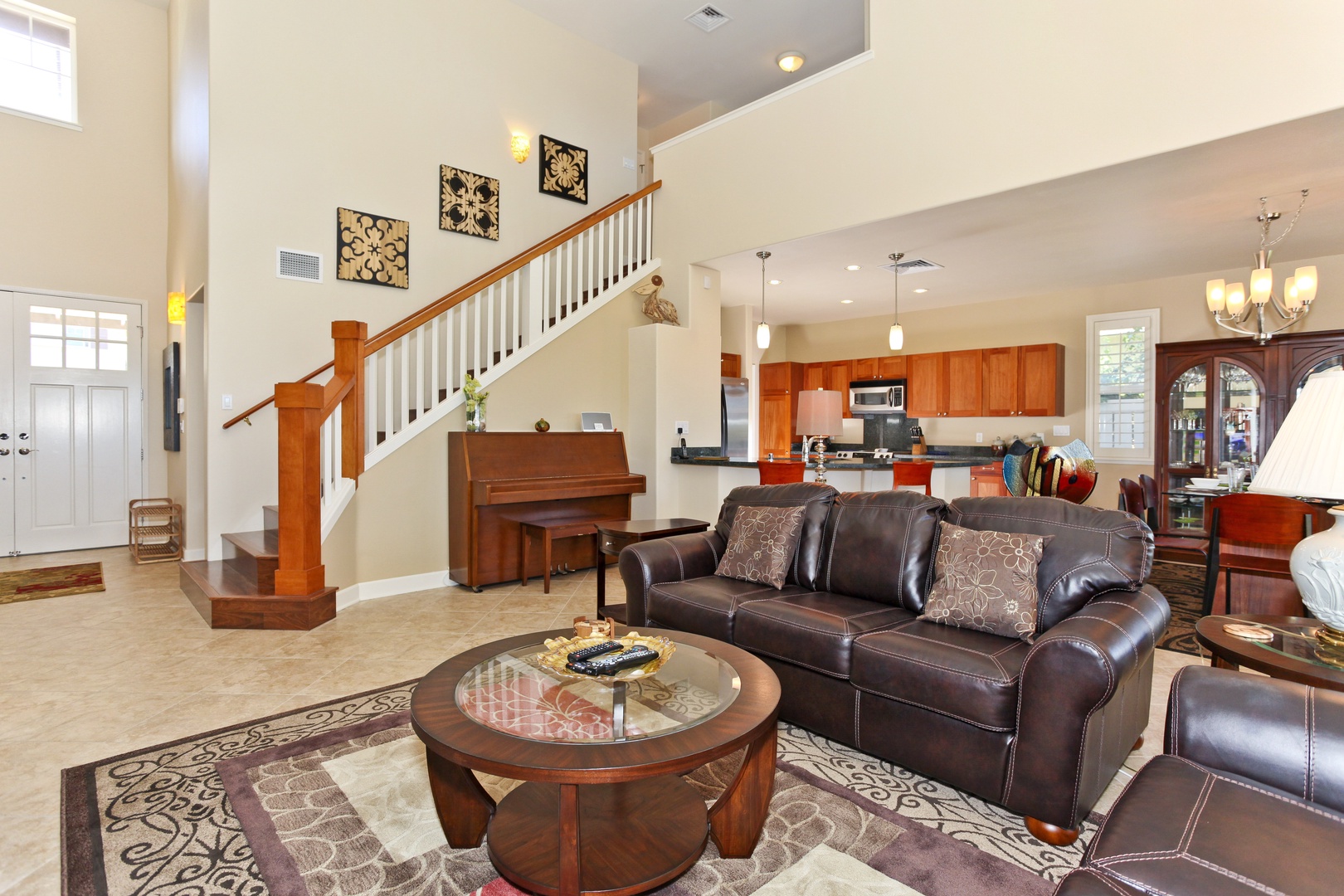 Kapolei Vacation Rentals, Ko Olina Kai Estate #20 - There's plenty of seating for game night! The stairs are located near the living area.