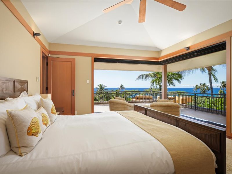 Kamuela Vacation Rentals, 5BD Estate Home at Mauna Kea Resort - 1st Primary Bedroom ocean view