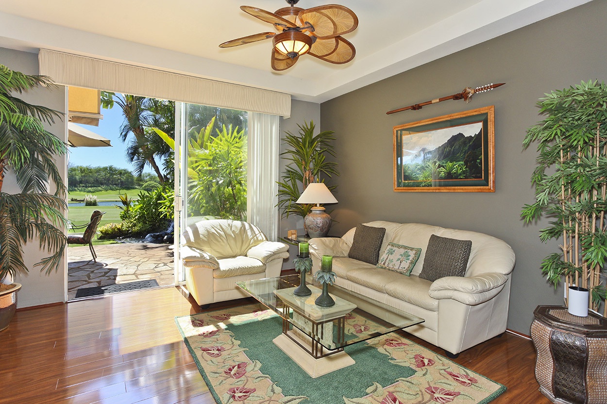 Kapolei Vacation Rentals, Fairways at Ko Olina 22H - Relax with a book or movie night on the television.
