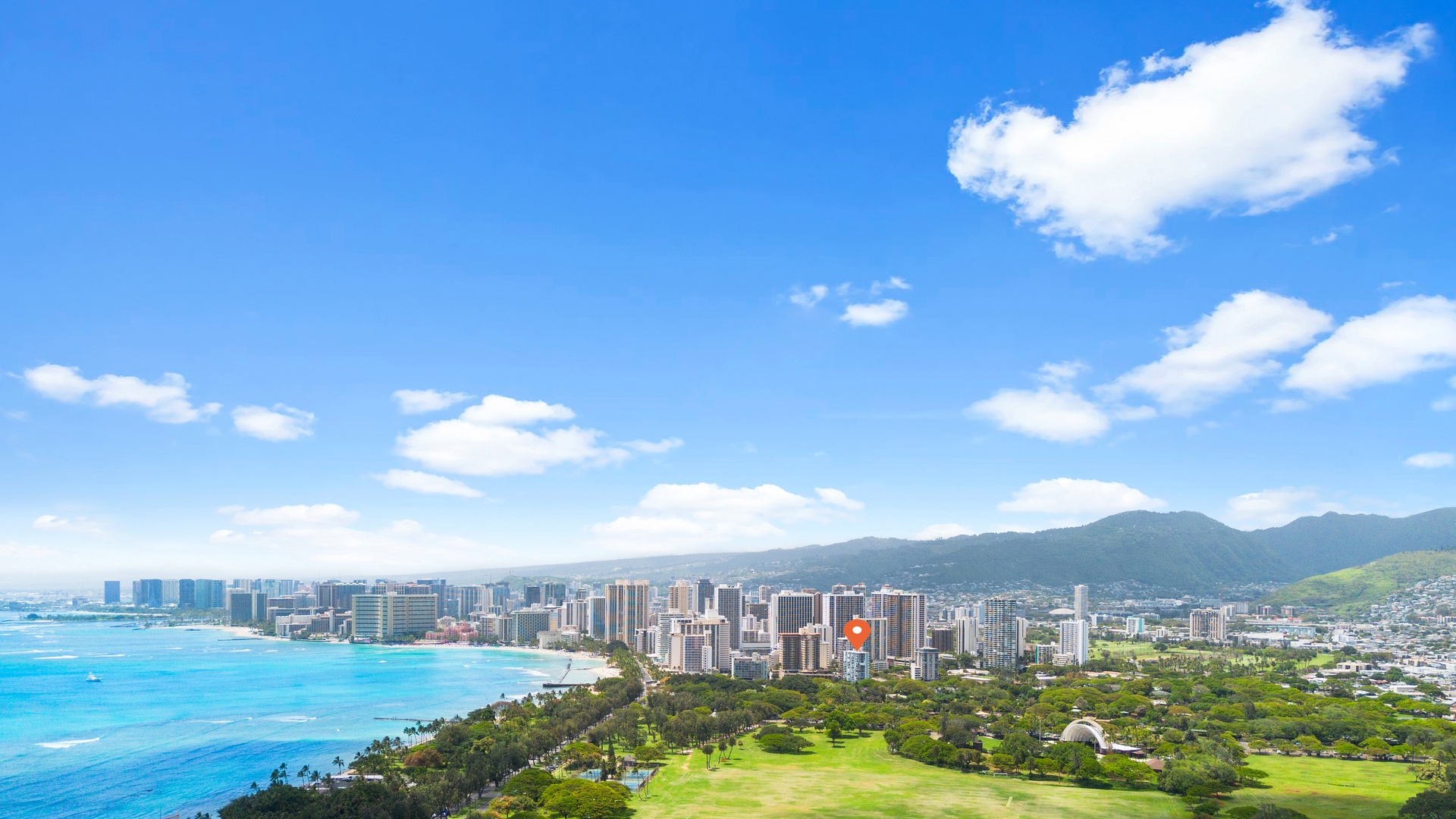 Honolulu Vacation Rentals, Hale Pono Waikiki - Embrace stunning city and ocean panoramas from this unique vantage point, perfect for capturing memorable moments.