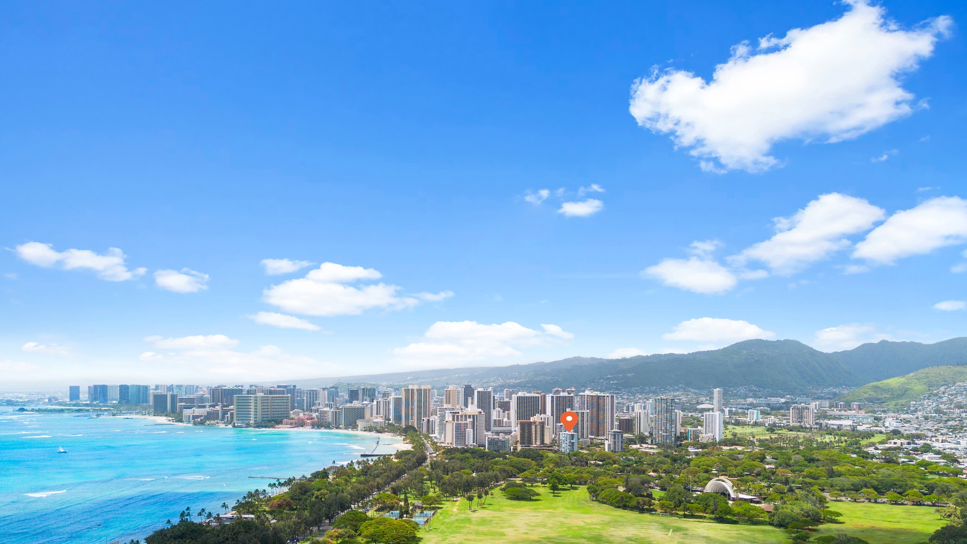 Honolulu Vacation Rentals, Hale Pono Waikiki - Embrace stunning city and ocean panoramas from this unique vantage point, perfect for capturing memorable moments.