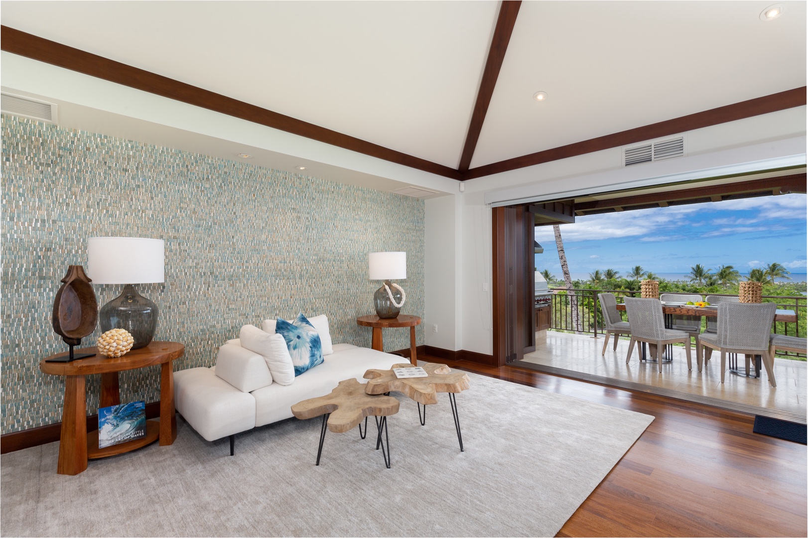 Kailua-Kona Vacation Rentals, 3BD Hali'ipua (120) Villa at Hualalai Resort - The ultimate seating area, perfect for enjoying a good book or glass of wine