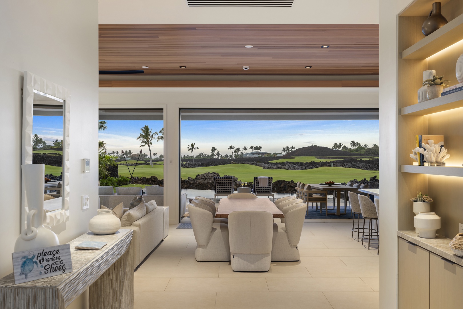 Kamuela Vacation Rentals, 6BD Mauna Lani Lux Golf Estate (6) at One Ocean - From the moment you arrive, enjoy seamless sightlines to the poolside patio and fairway views.