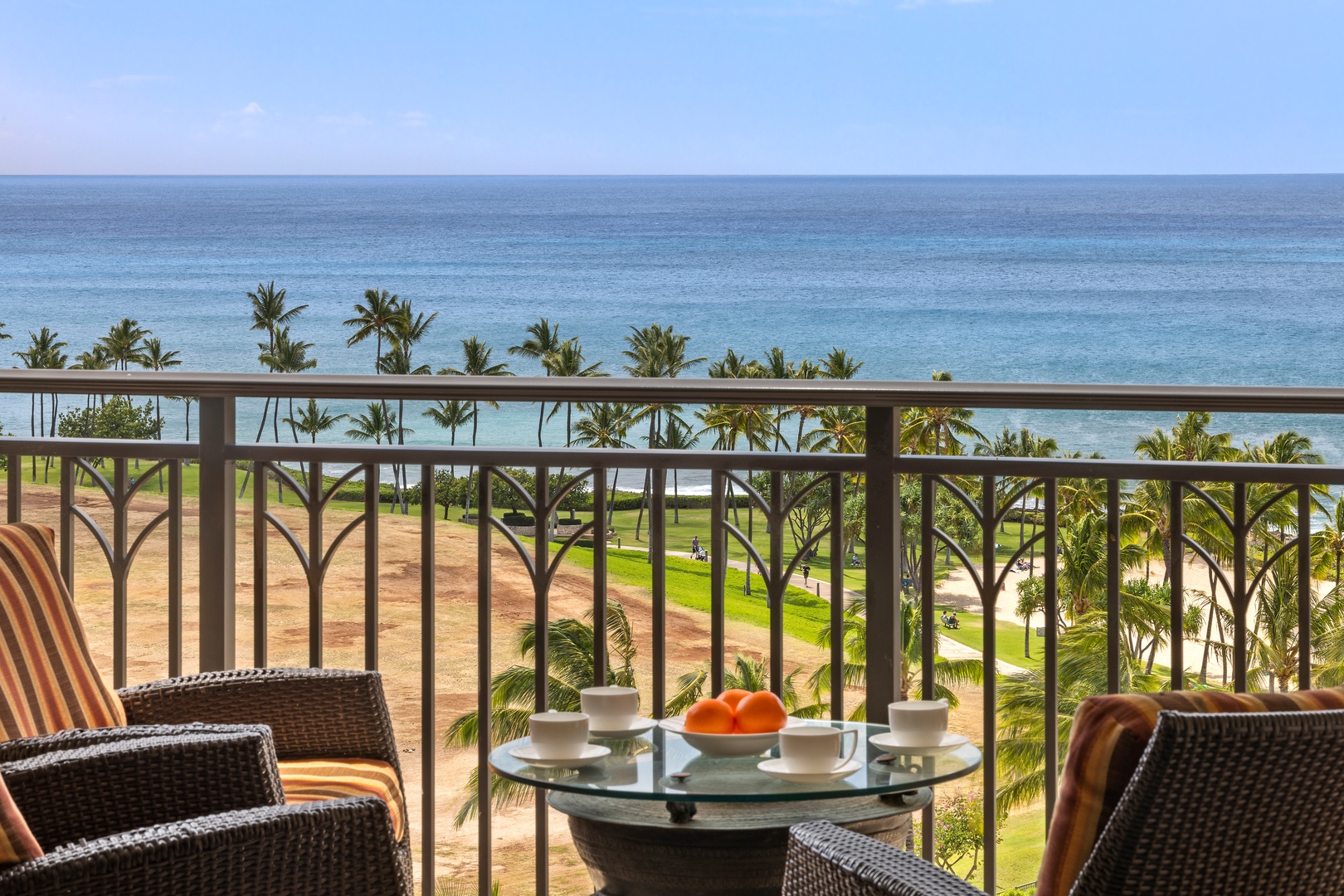 Kapolei Vacation Rentals, Ko Olina Beach Villas O1001 - Ocean views from the lanai.