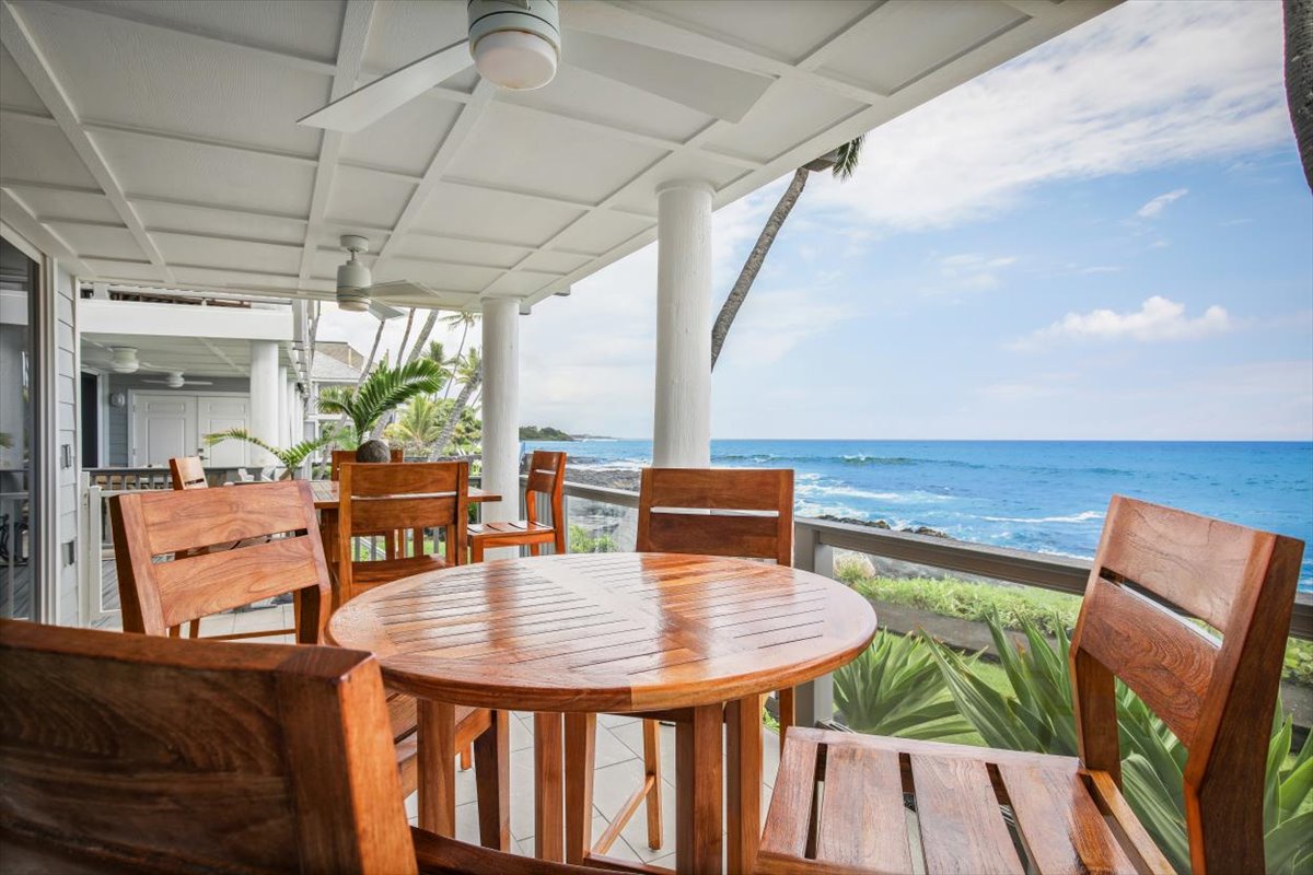 Kailua Kona Vacation Rentals, Hale Kai O'Kona #7 - Plethora of seating options on the downstairs Lanai