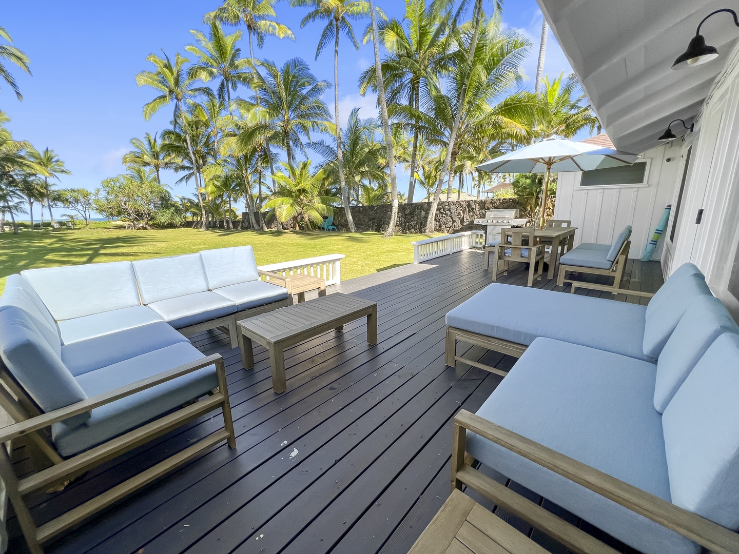 Kailua Vacation Rentals, Kai Mele - Ocean front lanai with brand new lounge set up! More photos to come!
