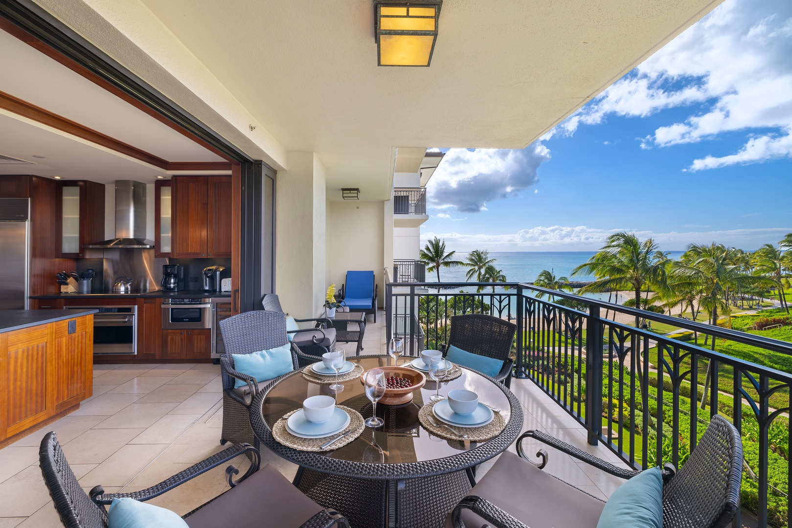 Kapolei Vacation Rentals, Ko Olina Beach Villas B506 - Enjoy seamless indoor-outdoor living.