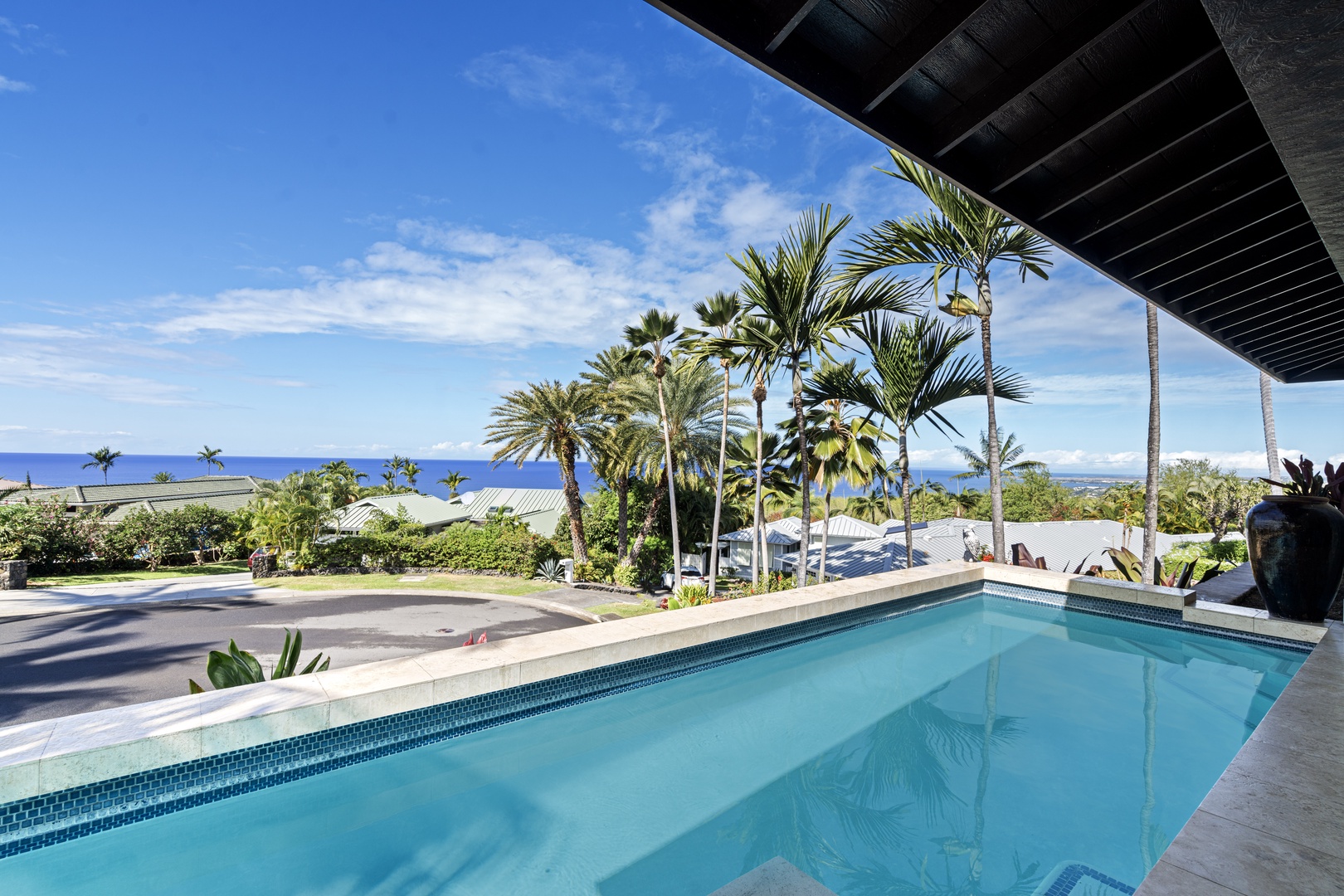 Kailua Kona Vacation Rentals, Ohana le'ale'a - Relax in the private pool and spa while soaking up stunning ocean views.