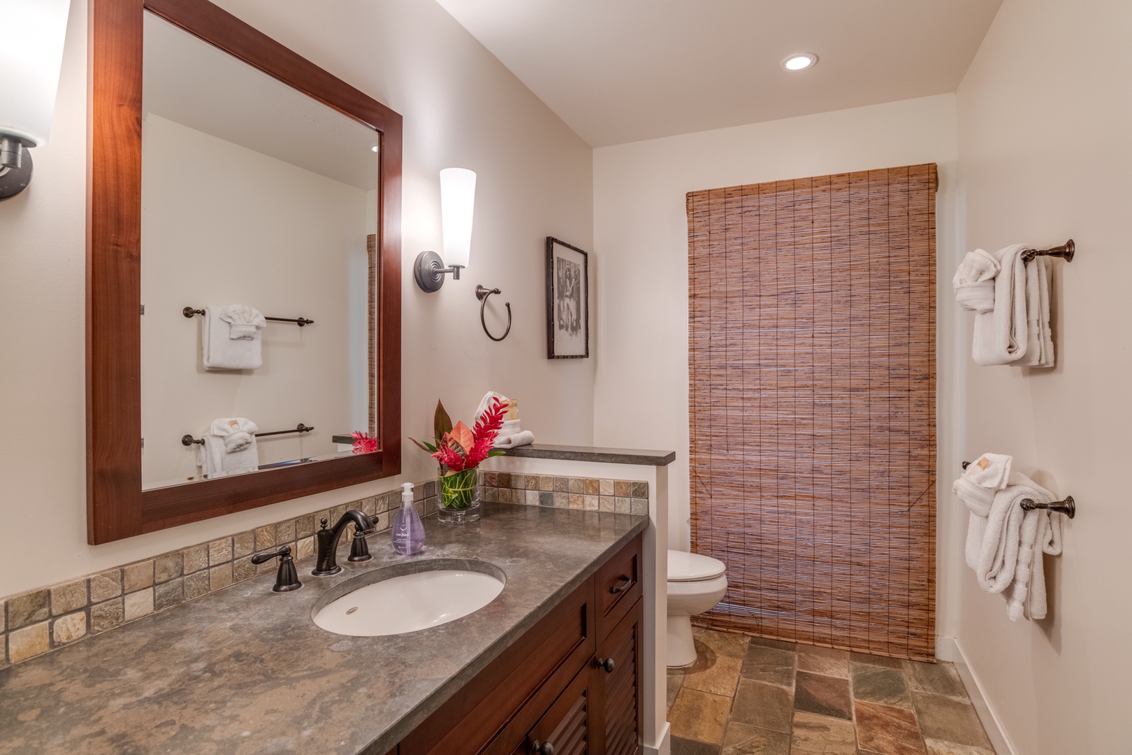 Lahaina Vacation Rentals, Aina Nalu D103 - Primary Ensuite full bath with large vanity
