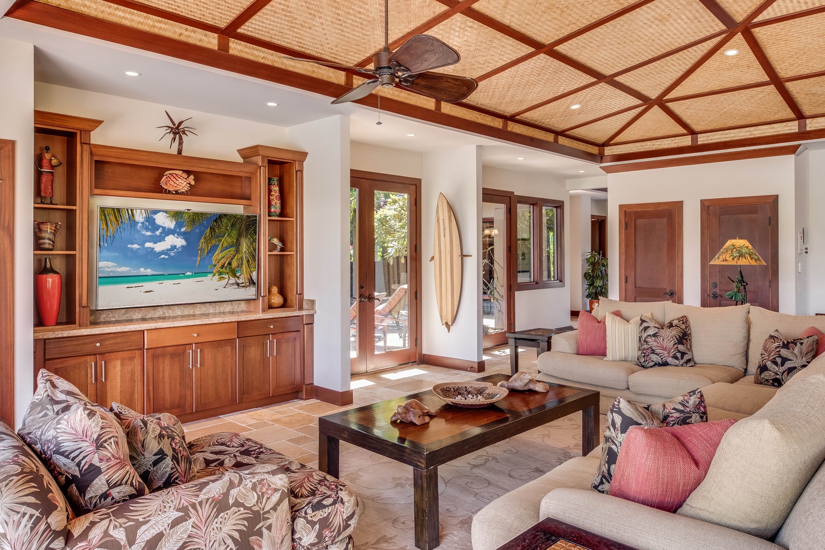 Kamuela Vacation Rentals, House of the Turtle at Champion Ridge, Mauna Lani (CR 18) - Never miss watching an episode with your family with a flat-screen smart TV in the living area.