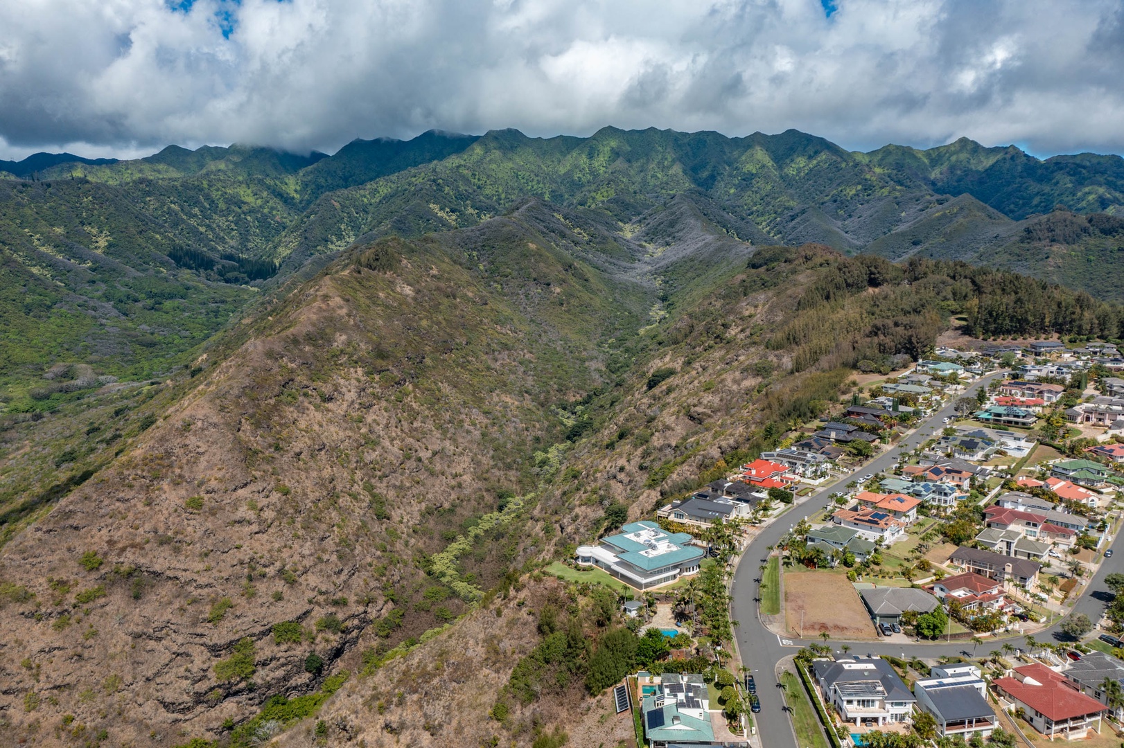 Honolulu Vacation Rentals, Sky Ridge House - Aerial of the unit's location