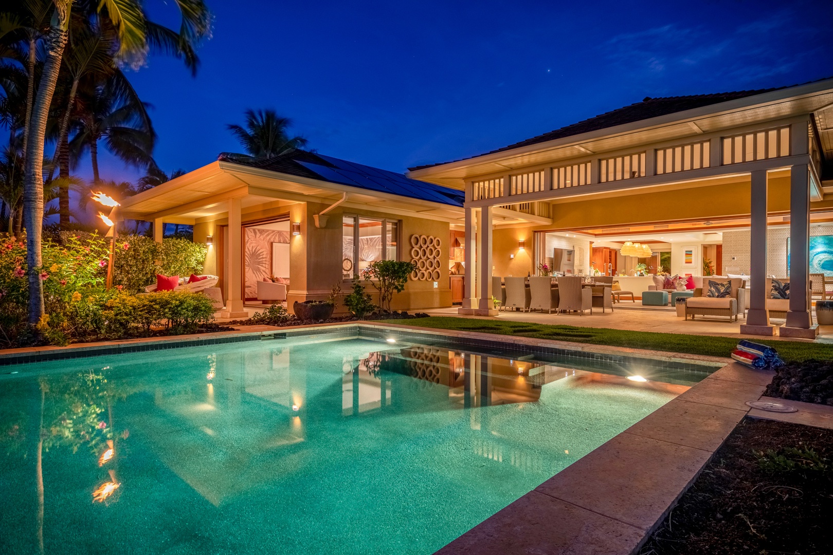 Kailua Kona Vacation Rentals, 4BD Hainoa Estate (122) at Hualalai Resort - This exquisite oasis at twilight.