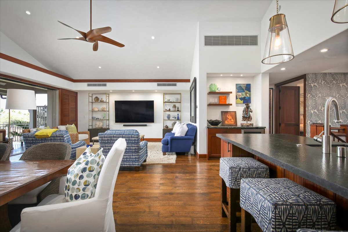 Kailua Kona Vacation Rentals, 3BD Ka'ulu Villa (129B) at Hualalai Resort - An open-concept floorplan for seamless flow.