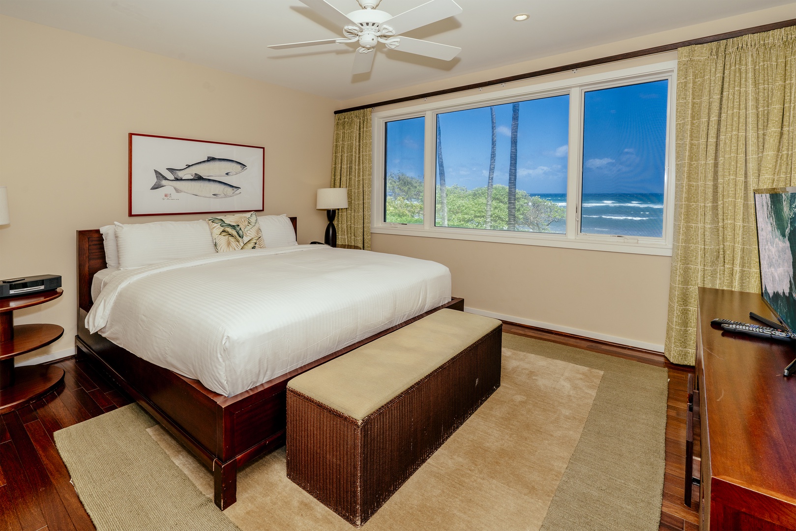 Kahuku Vacation Rentals, OFB Turtle Bay Villas 216 - Your spacious primary bedroom.