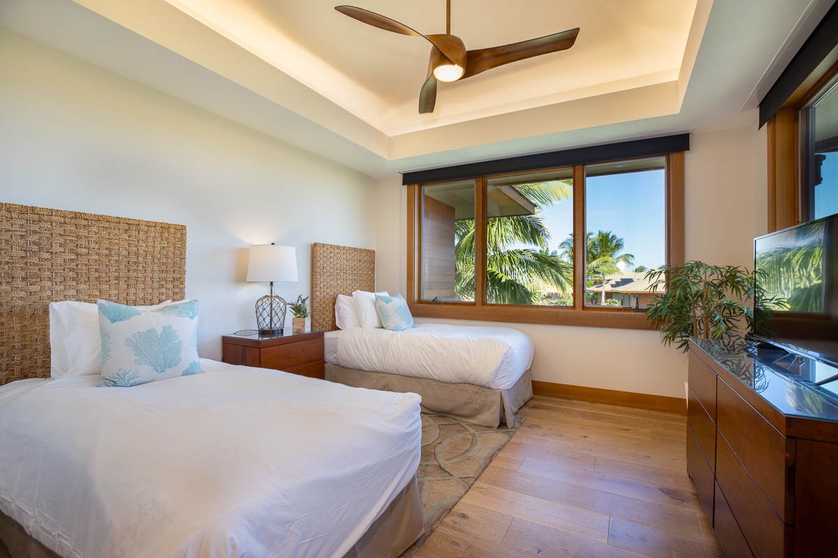 Kamuela Vacation Rentals, Laule'a at the Mauna Lani Resort #11 - Fourth suite with two twin beds perfect for the little ones