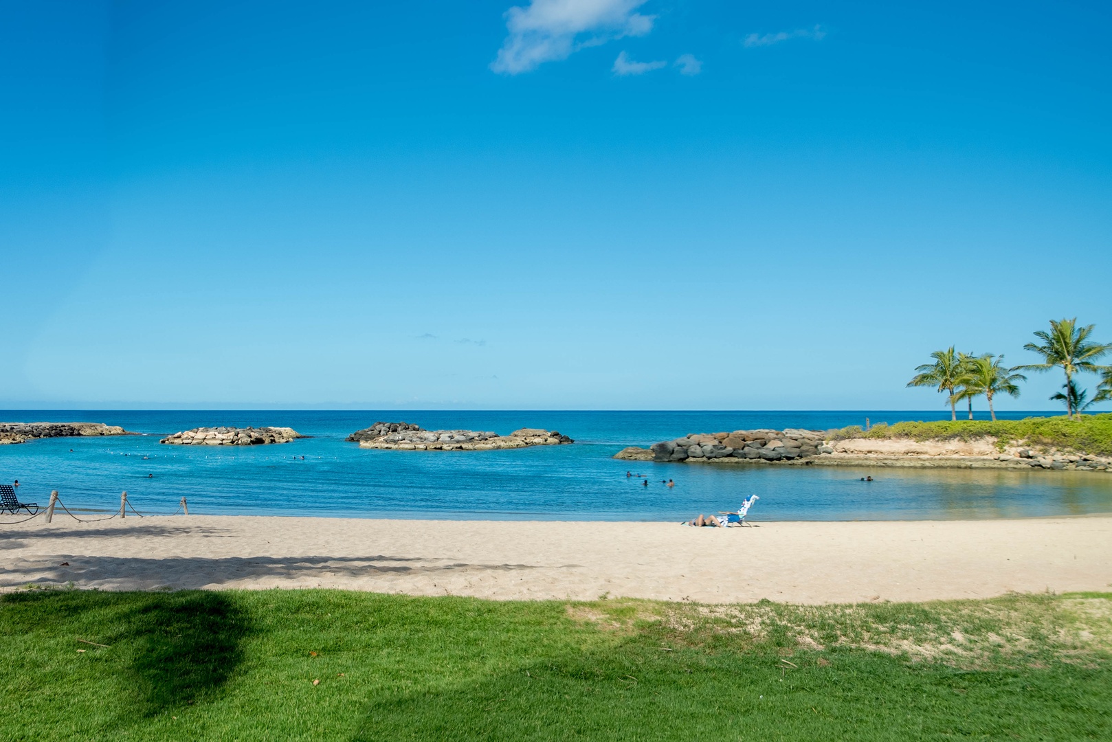 Kapolei Vacation Rentals, Coconut Plantation 1200-4 - The private beach is the perfect way to start your day at Ko Olina