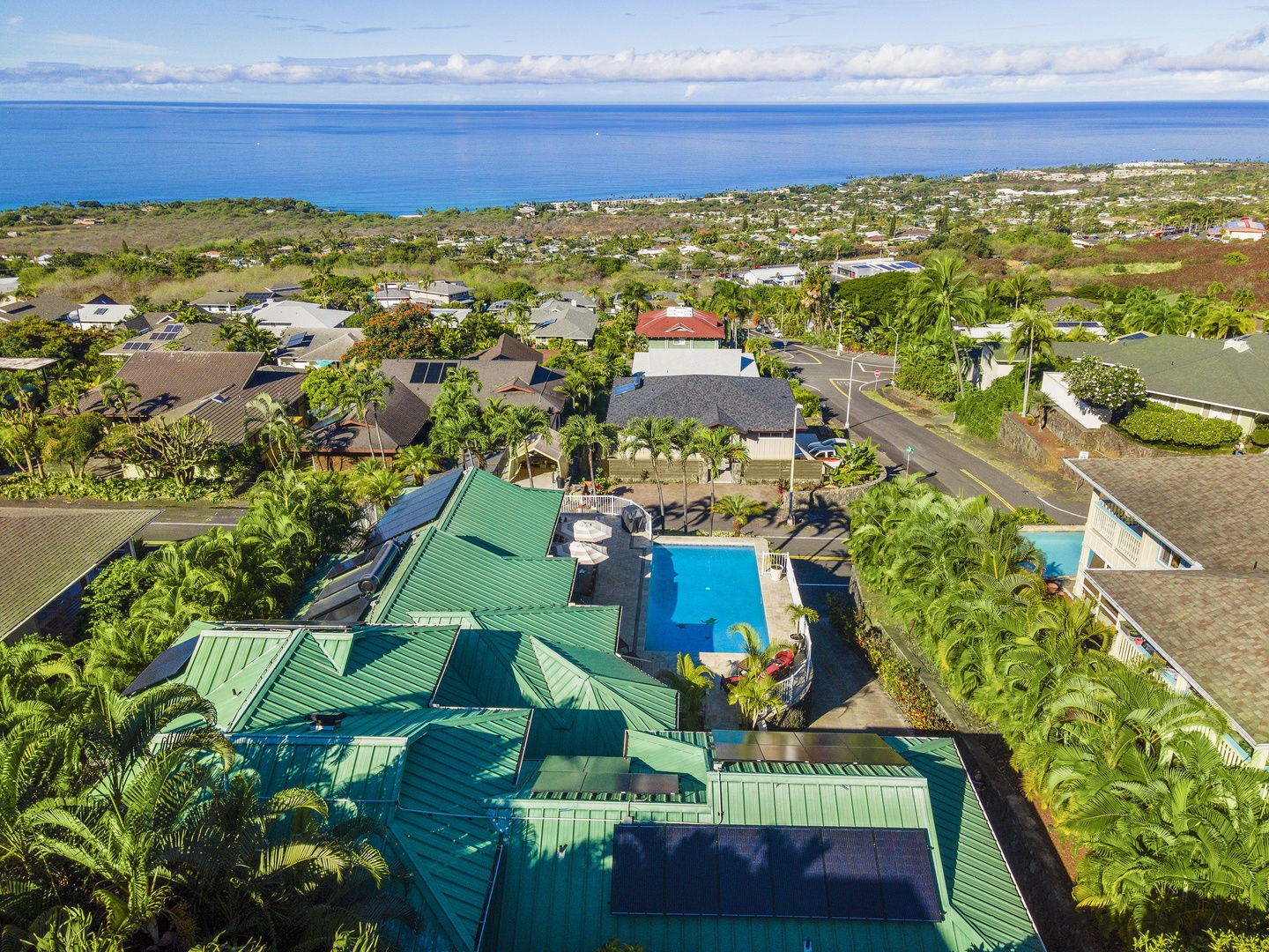 Kailua-Kona Vacation Rentals, Honu Hale - Aerial from East facing West
