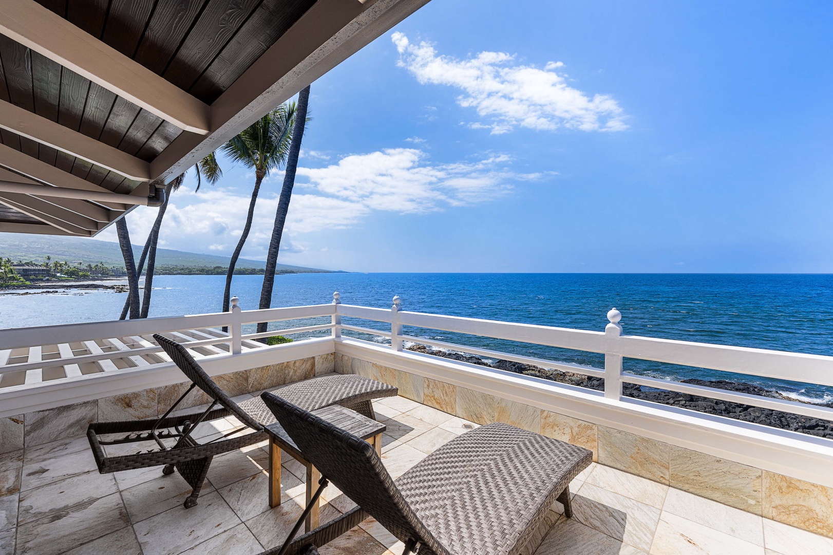 Kailua Kona Vacation Rentals, Ali'i Point #9 - Private upstairs Lanai where you can see from North to South for miles