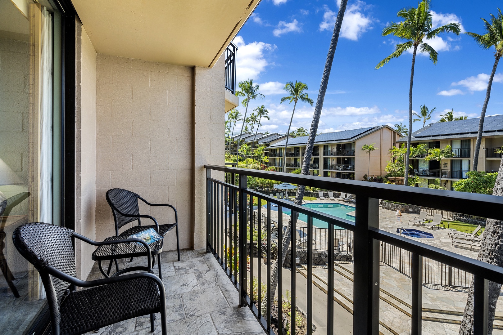 Kailua Kona Vacation Rentals, Kona Makai 6201 - Lanai seating outside the guest bedroom
