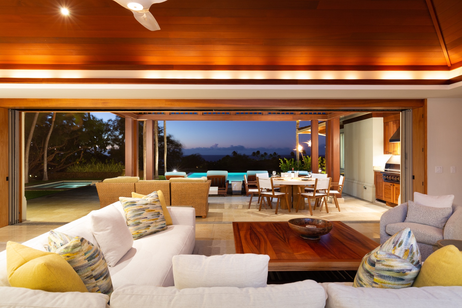 Kailua Kona Vacation Rentals, 4BD Hainoa Estate (102) at Hualalai Resort - Enjoy sunset views from the great room